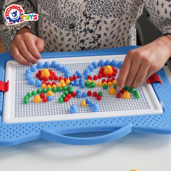 Мозаїка 6 ТехноК (арт. 3381) на 140 деталей (18 мм) у кейсі-саквояжі для дітей від 5 років