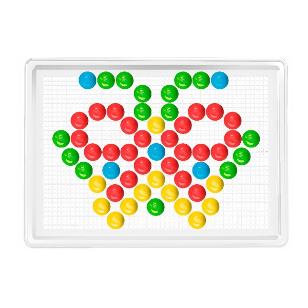 Мозаїка 6 ТехноК (арт. 3381) на 140 деталей (18 мм) у кейсі-саквояжі для дітей від 5 років