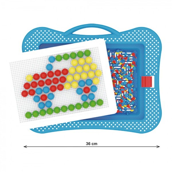 Мозаїка 6 ТехноК (арт. 3381) на 140 деталей (18 мм) у кейсі-саквояжі для дітей від 5 років