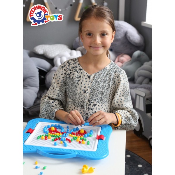 Мозаїка 6 ТехноК (арт. 3381) на 140 деталей (18 мм) у кейсі-саквояжі для дітей від 5 років
