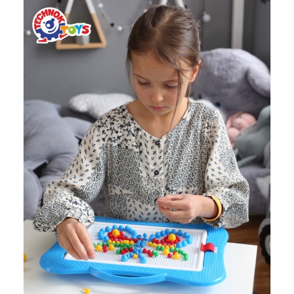 Мозаїка 6 ТехноК (арт. 3381) на 140 деталей (18 мм) у кейсі-саквояжі для дітей від 5 років