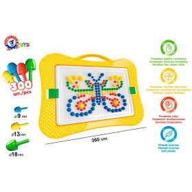 Развивающая Игра Мозаика 7 ТехноК с цветными фишками 300 деталей 2100