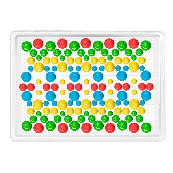 Мозаика 7 ТехноК (арт. 2100) — набор 300 фишек разного размера (9, 13, 18 мм) в кейсе