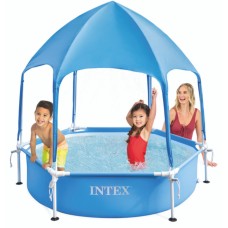 Каркасный бассейн Intex 28209 Canopy Metal Frame 183х38см с навесом, 700л.