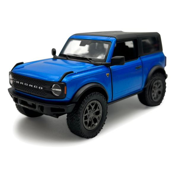 Машинка металлическая Kinsmart 1:34 2022 Ford Bronco (Hard Top) KT5438WB инерционная, дверь открывается / цвет Синий