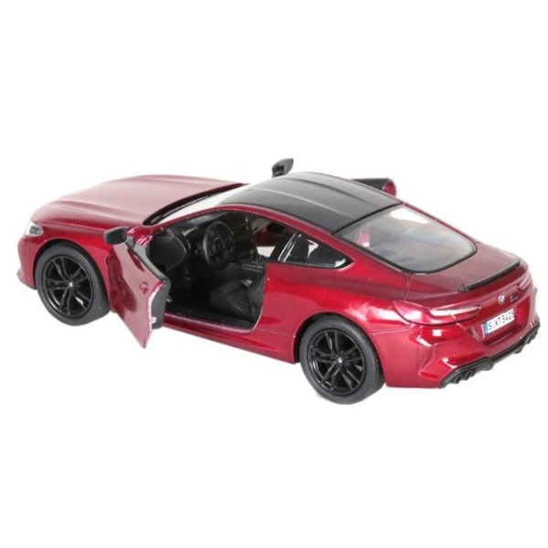 Машинка металлическая Kinsmart 1:38 BMW M8 Competition Coupe KT5425W инерционная, дверь открывается/красный