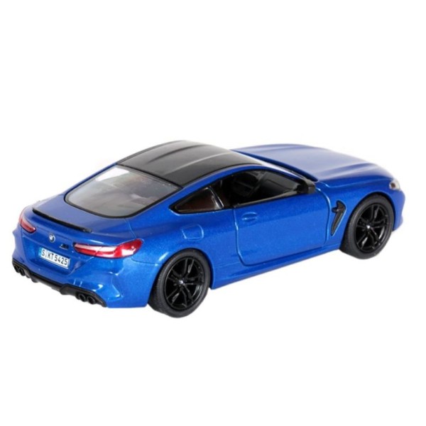 Машинка металлическая Kinsmart 1:38 BMW M8 Competition Coupe KT5425W инерционная, дверь открывается / синий