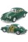 Машинка металева Porsche 356 B Carrera 2 Kinsmart 1:32 інерційна KT5398W зелений колір