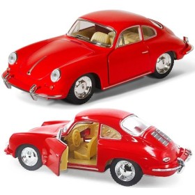 Машинка металлическая Porsche 356 B Carrera 2 Kinsmart 1:32 инерционная KT5398W цвет красный