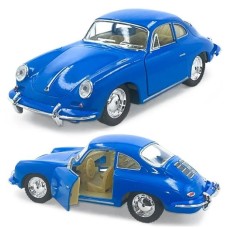 Машинка металлическая Porsche 356 B Carrera 2 Kinsmart 1:32 инерционная KT5398W цвет синий