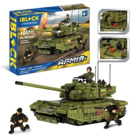 Конструктор IBLOCK Армия Танк Т-84У "ОПЛОТ" ВСУ 1017 деталей PL-921-393