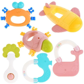 Набор погремушек для малышей 6 шт / Погремушка-прорезыватель MY040