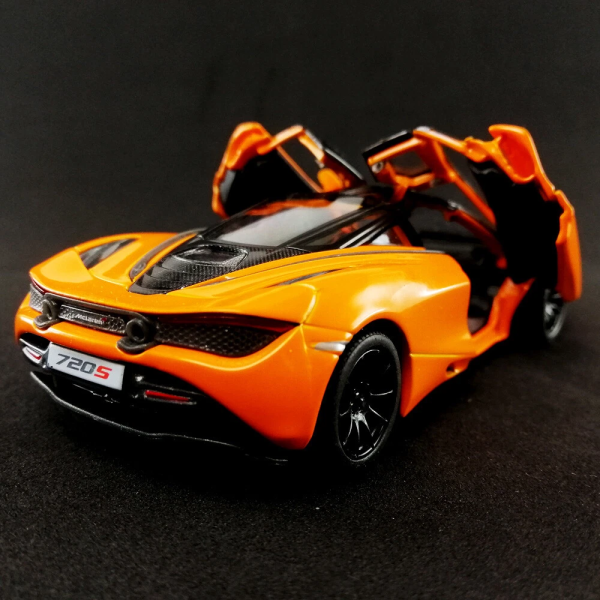 Машинка металева Kinsmart KT5403WG 1:36 McLaren MSO 720S інерційна, двері відчиняються / Помаранчевий