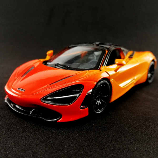 Машинка металева Kinsmart KT5403WG 1:36 McLaren MSO 720S інерційна, двері відчиняються / Помаранчевий