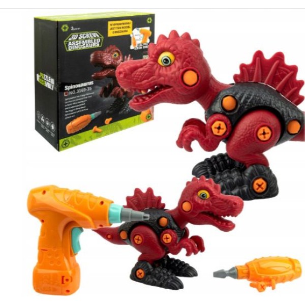 Конструктор винтовой с дрелью и отверткой "Собери своего динозавра" 3169-35