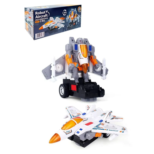 Робот-трансформер Самолет Истребитель (свет, звук, движение) YJ388-61