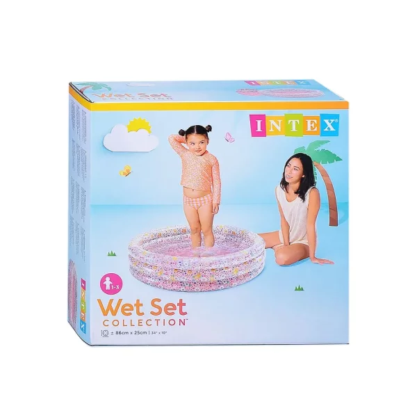 Детский надувной бассейн INTEX 58427NP "Сладкие цветы", для детей 1–3 лет, 147×33 см