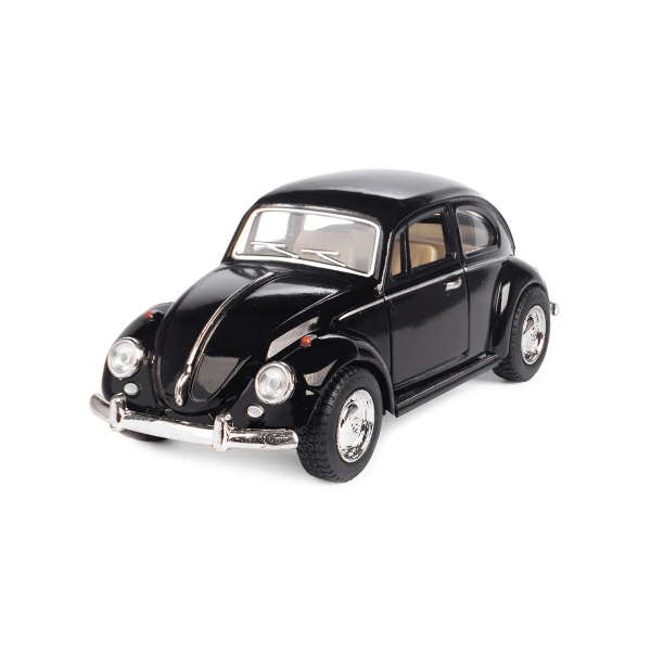 Машинка металлическая Kinsmart KT5057W 1:32 1967 Volkswagen Classical Beetle (Жук) инерционная, двери открываются / Черный