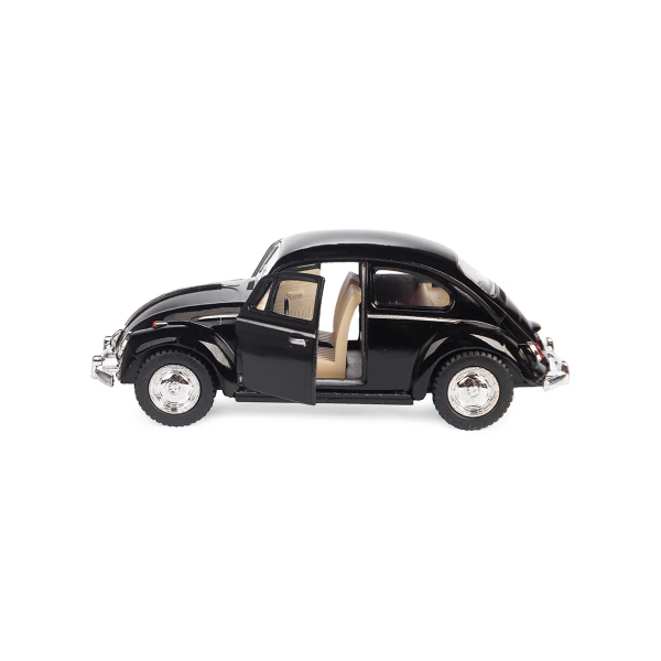 Машинка металлическая Kinsmart KT5057W 1:32 1967 Volkswagen Classical Beetle (Жук) инерционная, двери открываются / Черный