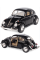 Машинка металлическая Kinsmart KT5057W 1:32 1967 Volkswagen Classical Beetle (Жук) инерционная, двери открываются / Черный