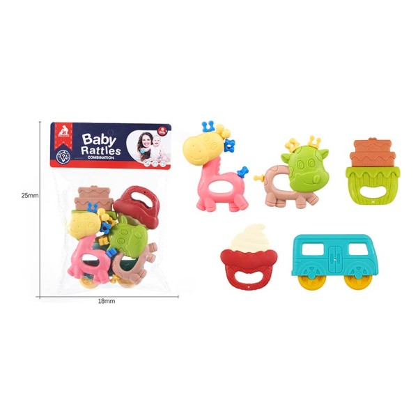 Набор погремушек для малышей 5 шт / Погремушка-прорезыватель MY039