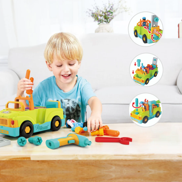 Машинка-конструктор Hola 6109 з підсвіткою, звуком та шуруповертом