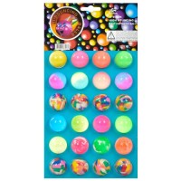 Стрибуни MS 0059-1 (3,5см) каучук, мікс кольорів, 24шт,на листі 34-18,5-3,5см