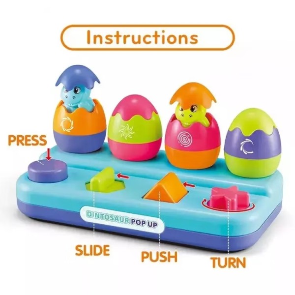 Логическая игра с геометрическими фигурами 'Яйца Динозавров' 807-KI