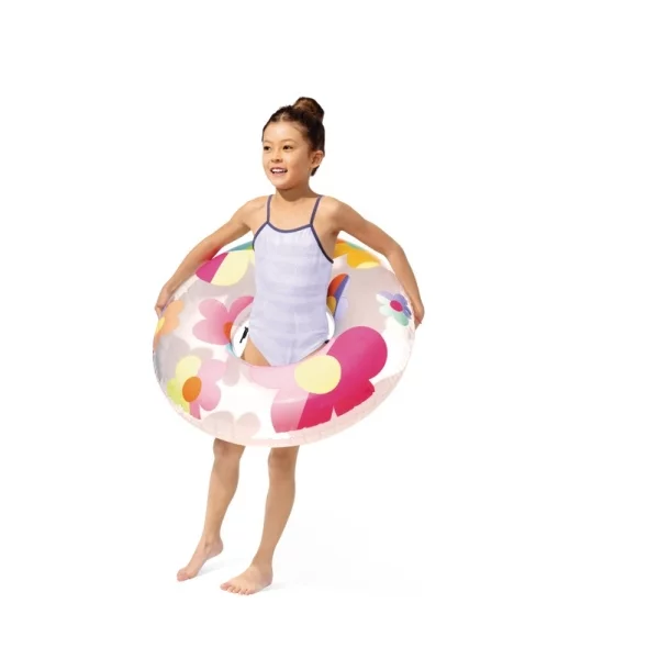 Надувной круг для плавания "Яркие цветы" 81 см от 8 лет Синий Intex 59259NP