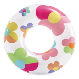 Надувной круг для плавания "Яркие цветы" 81 см от 8 лет Синий Intex 59259NP