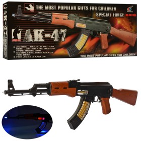 Игрушечный автомат АК-47 со светом и звуком на батарейках 800B-1-2