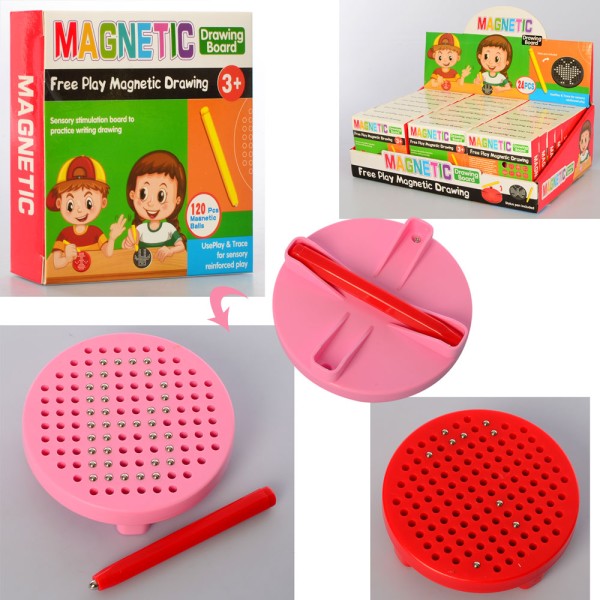 Магнитная доска для рисования металлическими шариками 120 отверстий 380-12A