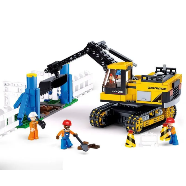 Конструктор SLUBAN Экскаватор 614 деталей M38-B0551