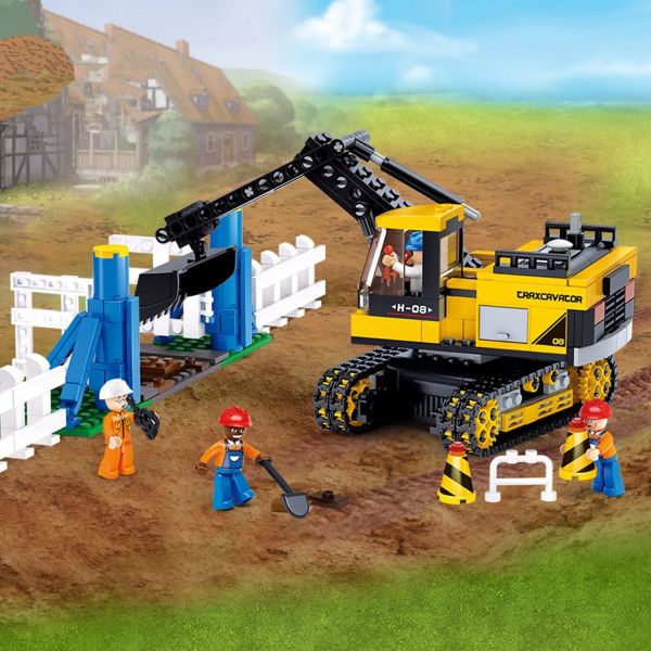 Конструктор SLUBAN Экскаватор 614 деталей M38-B0551