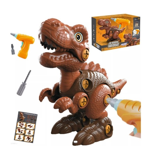 Конструктор 3D «Тиранозавр», собранный на винтах с отверткой и шуруповертом 3169-33