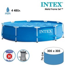 Бассейн каркасный Intex Metal Frame Set, 305х76 см, фильтр-насос, 28202NP