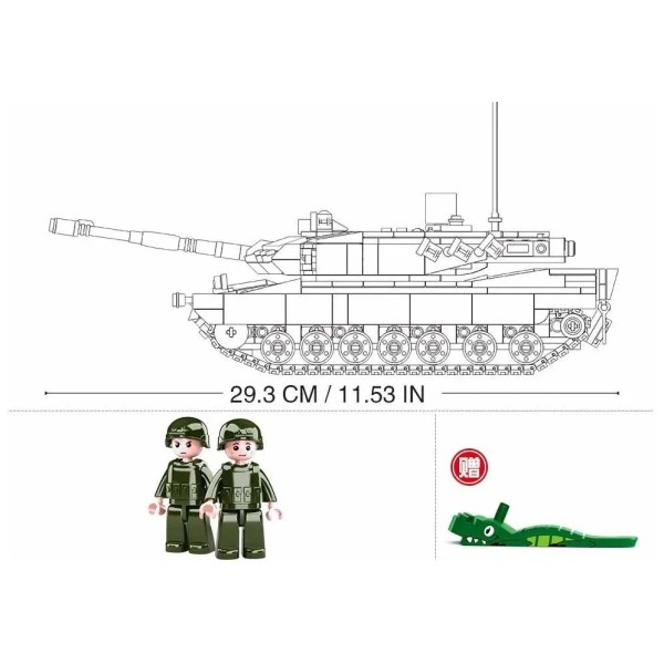 Конструктор Sluban Танк Леопард 2А5/2А4 (2в1) 766 деталей M38-B0839