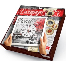 Набор для творчества Decoupage Clock Часы с рамкой Париж DKС-01-05