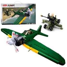 Конструктор Sluban A6M Zero Военный Самолет WW2 Второй мировой войны 560 деталей M38-B1108