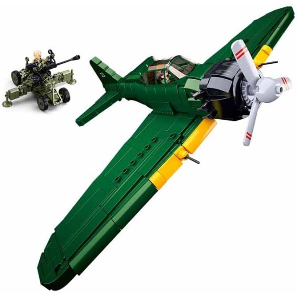 Конструктор военная авиация Sluban Army M38-B1108 Самолет A6M Zero на 560 деталей