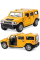 Машинка металлическая Kinsmart 1:40 2008 Hummer H2 SUV KT5337W инерционная, дверь открывается / Желтый