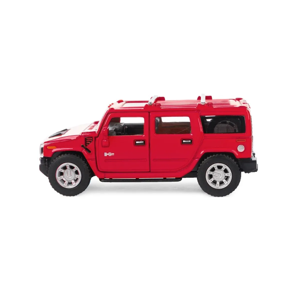 Машинка металлическая Kinsmart 1:40 2008 Hummer H2 SUV KT5337W инерционная, дверь открывается / Красный