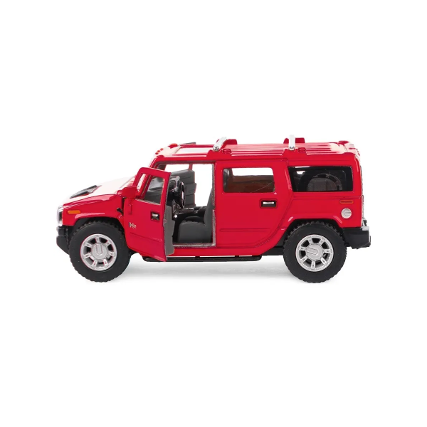 Машинка металлическая Kinsmart 1:40 2008 Hummer H2 SUV KT5337W инерционная, дверь открывается / Красный