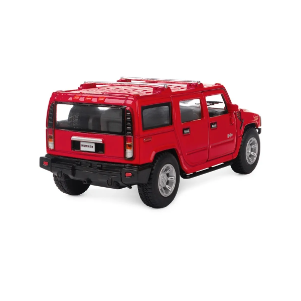 Машинка металлическая Kinsmart 1:40 2008 Hummer H2 SUV KT5337W инерционная, дверь открывается / Красный