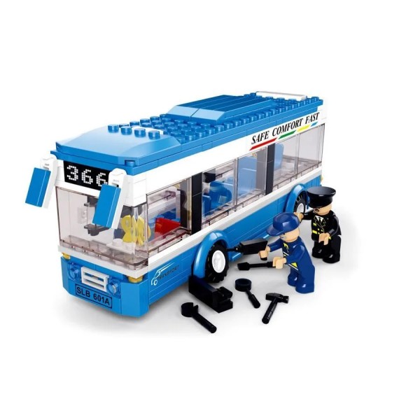 Конструктор Sluban Городской автобус с фигурками, 235 деталей, M38-B0330