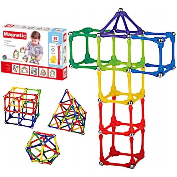 Конструктор магнитный 40 деталей JH8943