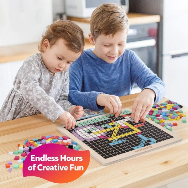 Деревянная пиксельная мозаика WD2719: уникальное искусство