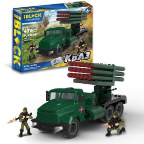 Конструктор IBLOCK Армия, КрАЗ РСЗО 426 деталей PL-921-441