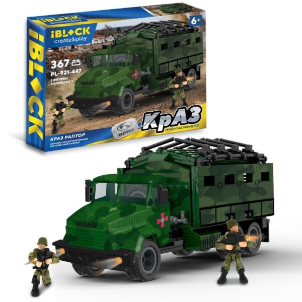 Конструктор IBLOCK Армия, "КрАЗ РАПТОР" 367 деталей PL-921-447