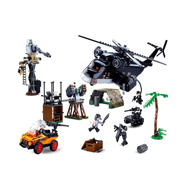 Конструктор Sluban M38-B0775 Полиция (Атака на убежище) 830 деталей